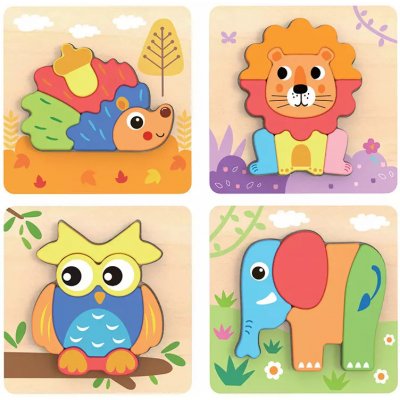 Babu Puzzle zvířátka 4v1 – Hledejceny.cz