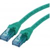 síťový kabel Roline 21.15.2738 RJ45, CAT 6A U/UTP, 15m, zelený
