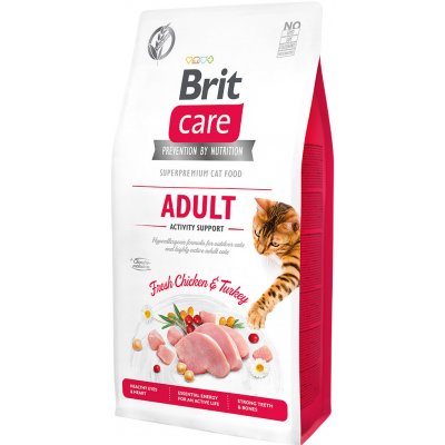 Brit Care Cat bez obilovin pro podporu fyzické aktivity dospělých koček s kuřetem a krocanem 7 kg – Zboží Mobilmania