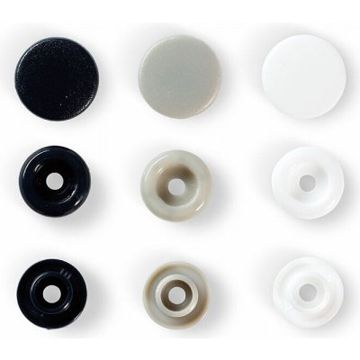 Patentky "Color snaps" 12,4mm - PRYM LOVE tvar kolečka barva černá, bílá – Hledejceny.cz