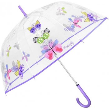 Perletti Motýli průhledný deštník fialový od 369 Kč - Heureka.cz