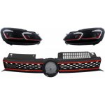 KITT Central Grille Front Grille suitable for VW Golf 6 VI (2008-2012) with LED Headlights Flowing Dynamic Sequential Turning Lights GTI Design – Hledejceny.cz