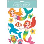 Samolepicí dekorace pro děti mořské panny s glitry 10446 / Samolepky pro děti (27,5 x 42 cm) Room Decor – Hledejceny.cz