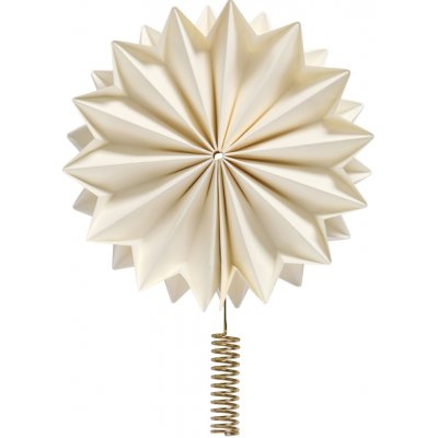 Ib Laursen Vánoční ozdoba špice na stromeček Stella krémová barva kov papír – Zbozi.Blesk.cz