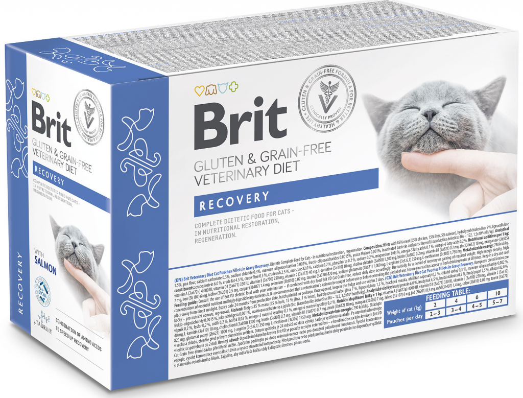 Brit Grain & Gluten Free VD Cat Pouch fillets in Gravy Recovery 12 x 85 g