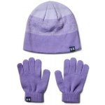 Under Armour Girls beanie Glove čepice a rukavice Combo Ppl Fialová – Zboží Dáma