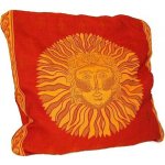 Yogashop Meditační polštář Rondo menší potisk fialový kapuk 36x15 – Zboží Dáma