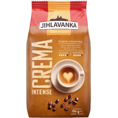 Jihlavanka Crema Intense pražená káva 0,75 kg – Hledejceny.cz