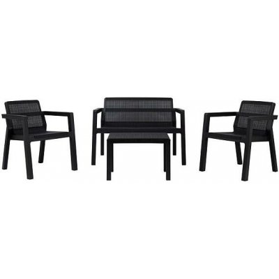 TOOMAX RIVIERA zahradní plastový set grafit – Sleviste.cz