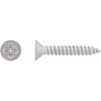 Vrut do plechu se zápustnou hlavou PH2 plný závit bíle pozink. 4,2x13 mm, 12 ks – Hledejceny.cz
