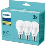 Philips žárovka LED klasik, 13W, E27, teplá bílá, 3ks – Zboží Dáma