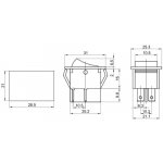 Tracon electric Kolébkový vypínač ON-OFF 2-poloh., červený – Zboží Mobilmania