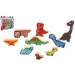Teddies puzzl vkládačka deskové dinosauři 20x14cm v krabičce 24x21x2cm – Sleviste.cz