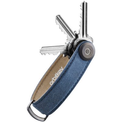 Orbitkey 2.0 Osvědčená z voskované bavlny Waxed Canvas Navy Blue – Zboží Dáma