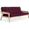 Pohovka Sofa GRAB by Karup 100*200 cm natural + futon bordeaux 710