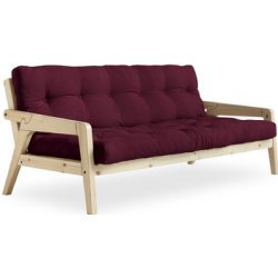 Sofa GRAB by Karup 100*200 cm natural + futon bordeaux 710