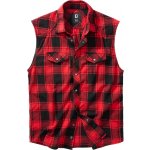 Brandit košile kostkovaná bez rukávů červená/černá – Zboží Dáma