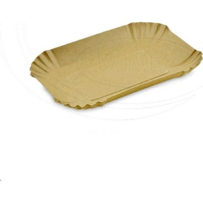 WIMEX Papírové misky hranaté hnědé nepromastitelné 13x18x3cm – Sleviste.cz