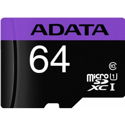 ADATA Pro microSDXC 64GB UHS-I AUSDX64GUICL10-RA1 — Heureka.cz