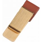 Spona na peníze Zlato hnědá Leather – Zboží Mobilmania