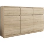 Framire Třídveřová komoda se zásuvkami a skříňkami Sonoma 120 x 40 x 98 cm Modern S3 – Hledejceny.cz
