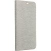 Pouzdro a kryt na mobilní telefon FORCELL Samsung Galaxy A40 knížkové LUNA stříbrné