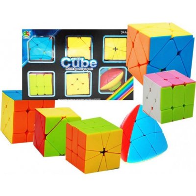 Rubikova kostka SADA 6 KUSŮ FanXin dárkový 6 set 6 colors