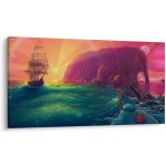 Obraz - Olejomalba, Plavba do fantastické říše, jednodílný 120x70 cm – Hledejceny.cz