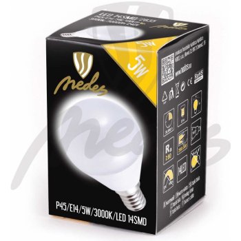 Nedes LED žárovka Malá baňka 5W E14 3000K Teplá bílá 410lm