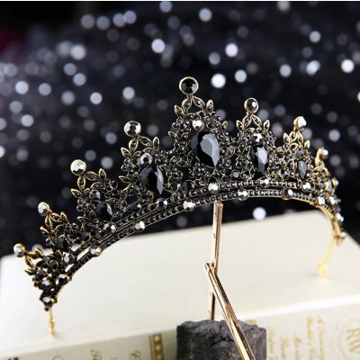 Naishide Jewelry korunka Black Queen zlatavá – Zbozi.Blesk.cz