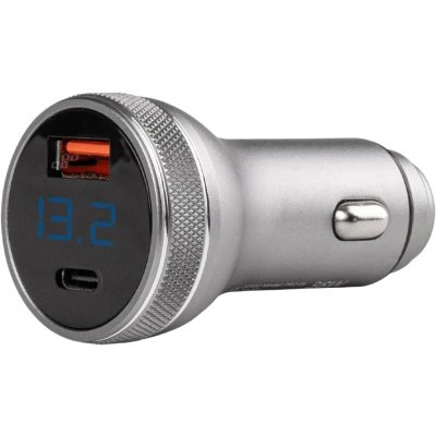 Amio USB nabíječka do auta s voltmetrem 12/24V USB+USB-C 38W | – Hledejceny.cz