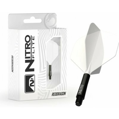 Red Dragon Nitro Flite - No2 - white & black - short – Hledejceny.cz