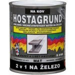 Barvy a laky Hostivař HOSTAGRUND 2v1 NA ŽELEZO S2160 0,6 L 0110 šedý střední – Hledejceny.cz