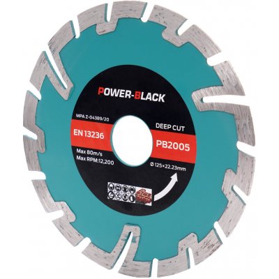 Power Black Diamantový řezný kotouč segmentový 125 mm PB2005 – Zboží Mobilmania