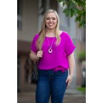 Elegantní tričko s uzlem Serena Mechově zelená – Zboží Mobilmania