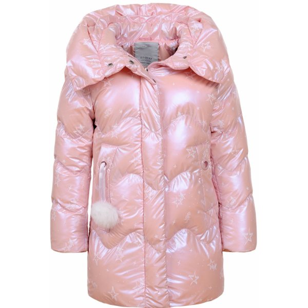 Glo-story Dívčí zimní kabát s vyšším límcem a kapucí růžová od 1 479 Kč -  Heureka.cz