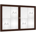PROCITY Venkovní elegantní vitrína Tradition, 8 x A4 dvoukřídlá, hnědá – Zboží Živě