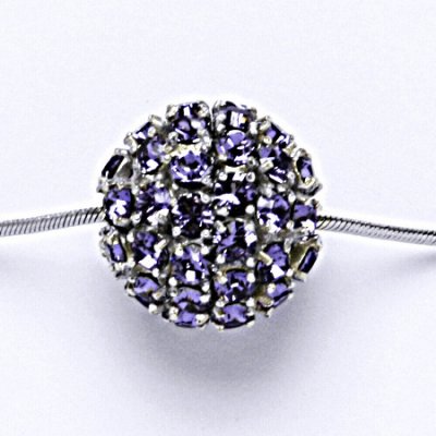 Čištín Stříbrný přívěšek koule se Swarovski krystalem tanzanite P 1338 – Hledejceny.cz