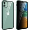 Pouzdro a kryt na mobilní telefon Pouzdro AppleMix Apple iPhone 11 - 360° ochrana - magnetické uchycení - skleněné / kovové - zelené