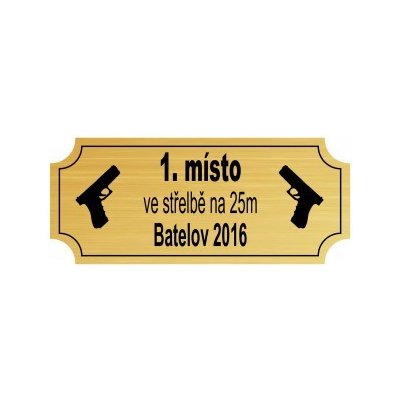 Štítek laserový 60 x 20 mm zlato – HobbyKompas.cz