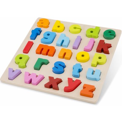 New Classic Toys dřevěné vkládací puzzle abeceda malá písmena – Zbozi.Blesk.cz