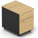 Designový NÁBYTEK Epic pojízdný 2 zásuvky dub černá – Hledejceny.cz