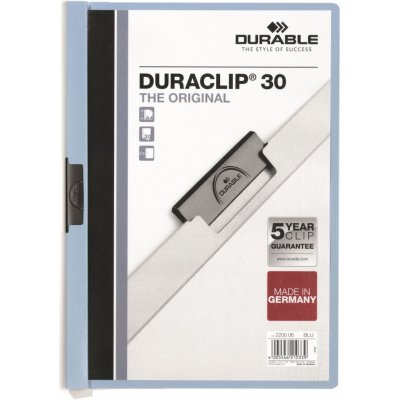 Durable Duraclip 30 A4 Desky s klipem světle modré