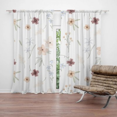 Sablio Závěs Romantické květy: 2ks 140x250cm – Hledejceny.cz