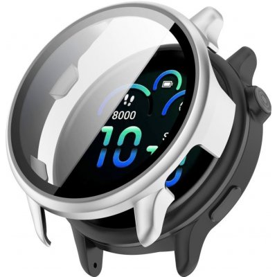 VSECHNONAMOBIL 107630 PC FULL COVER Plastový kryt se sklem pro Garmin Vivoactive 6 stříbrný – Zboží Živě