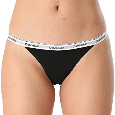 Calvin Klein Dámské kalhotky String Bikini QD5215EUB1 černá – Zboží Mobilmania