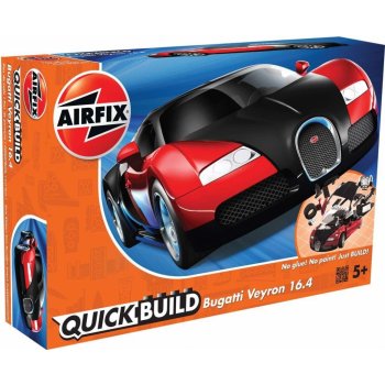 AIRFIX Quick Build auto J6020 Bugatti Veyron červená