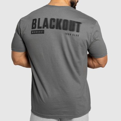 Iron Aesthetics pánské tričko Blackout charcoal Šedá – Sleviste.cz