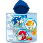 Euroswan dětské pončo Sonic Team modré 60 x 120 cm – Zboží Dáma