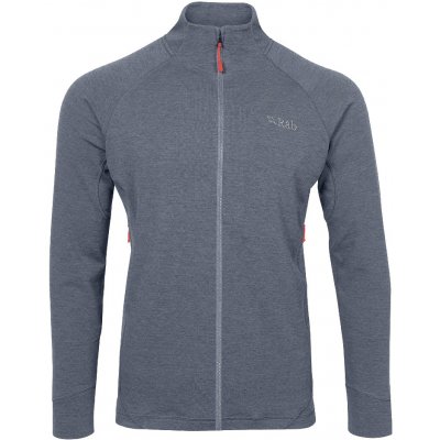 Rab Nexus Full-Zip Stretch Fleece steel pánská střední vrstva – Zboží Mobilmania